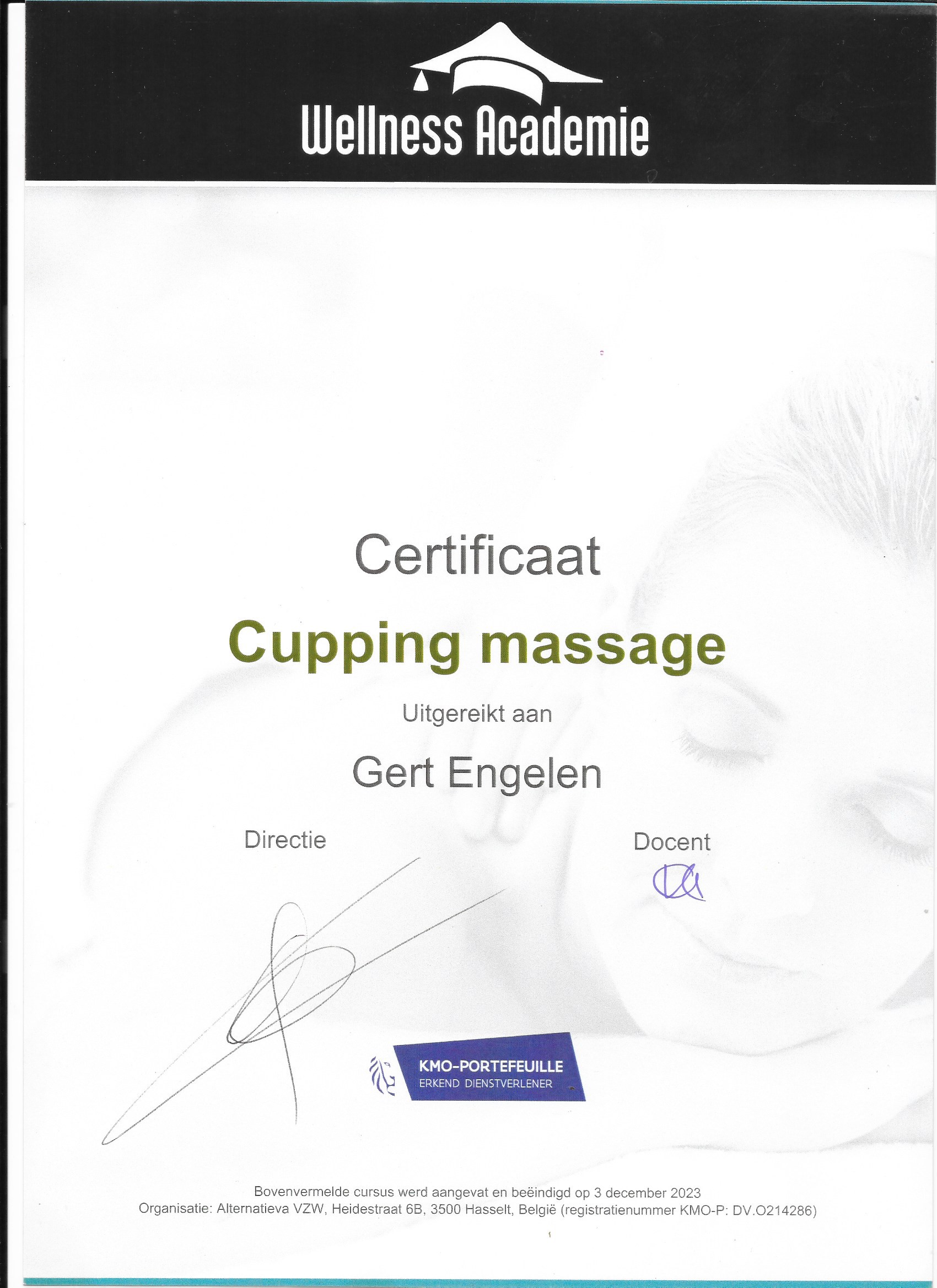 Certificaat Cupping massage